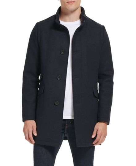 Пальто с капюшоном из смесовой шерсти Kenneth Cole