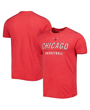 Мужская и женская футболка Red Chicago Bulls Turbo Tri-Blend Sportiqe