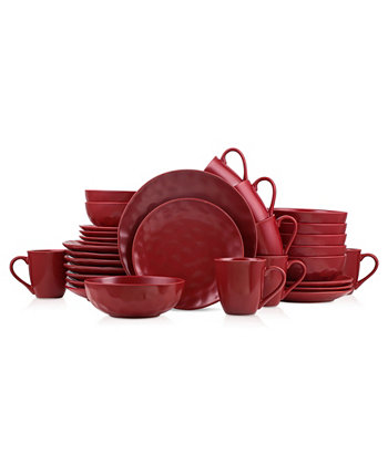 Sam 32 Pc. Dinnerware Set, Service for 8 Stone Lain