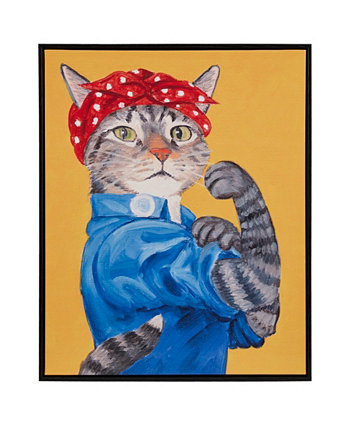 Портрет домашнего любимца Кошка Рози в рамке, холст, настенное искусство Madison Park