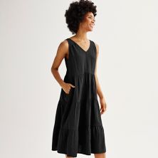 Женское многоярусное платье макси с v-образным вырезом Sonoma Goods For Life® SONOMA