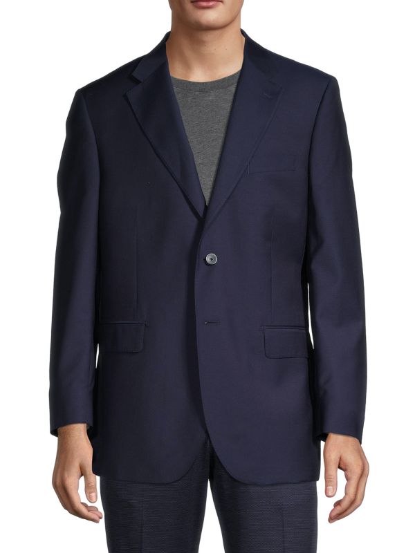 Шерстяное спортивное пальто Modern Fit Saks Fifth Avenue
