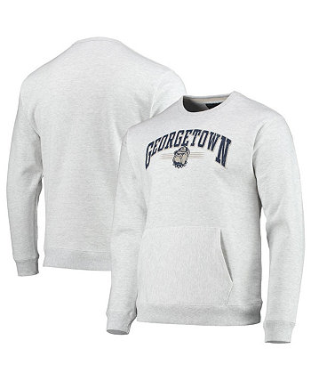 Мужская серая меланжевая толстовка Georgetown Hoyas Upperclassman Pocket Pullover Sweatshirt League Collegiate Wear