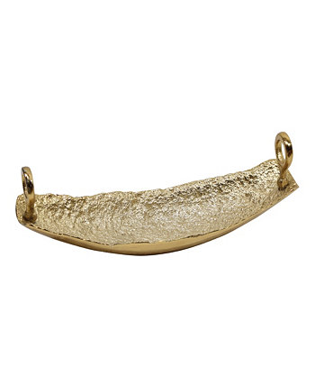 15,25-дюймовая золотая тарелка в форме лодки с кованой отделкой Classic Touch