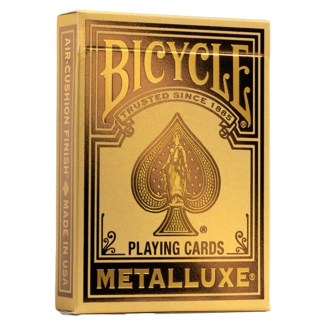 Bicycle Metalluxe Gold Playing Cards - Premium Metal Foil Finish - Poker Size Bicycle