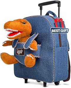 Naturally KIDS Toddler Backpack 10-12 Inch w Dinosaur Toys, 2 Year Old Boy Birthday Gift, 3 Year Old Boy Gift Girl, Toddler Dinosaur Naturally KIDS