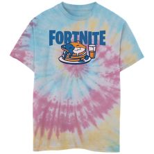 Футболка Fortnite Cat Pancakes Tie Dye для мальчиков 8–20 лет с рисунком Fortnite