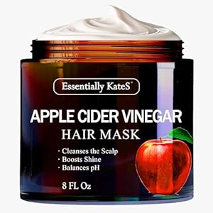 Apple Cider Vinegar Hair Mask 8 Fl Oz - Support Smoothness, Strength, & Shine - Fight Itchy Scalp and Soften Strands - Deep Hydration Essentially KateS