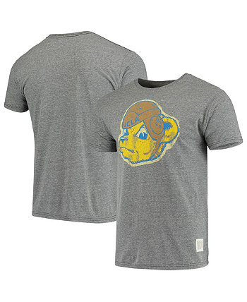 Мужская серая футболка UCLA Bruins с винтажным логотипом Tri-Blend Original Retro Brand