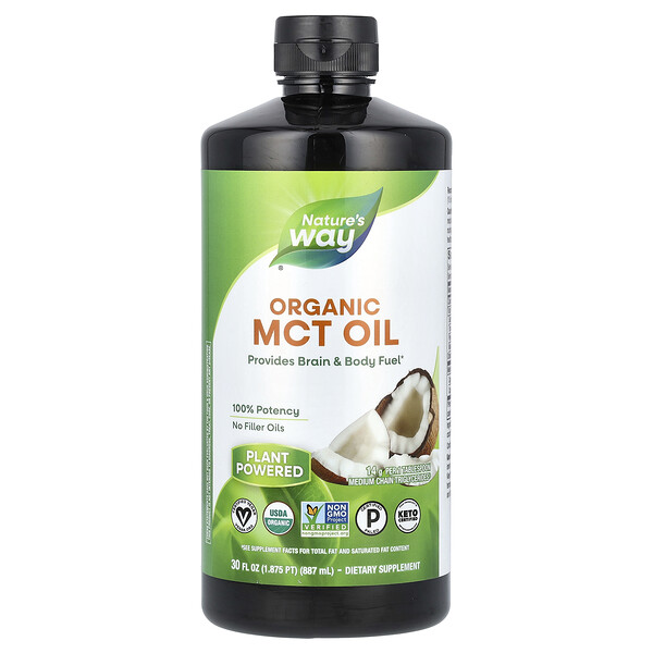 Органическое масло MCT, 30 жидких унций (887 мл) Nature's Way