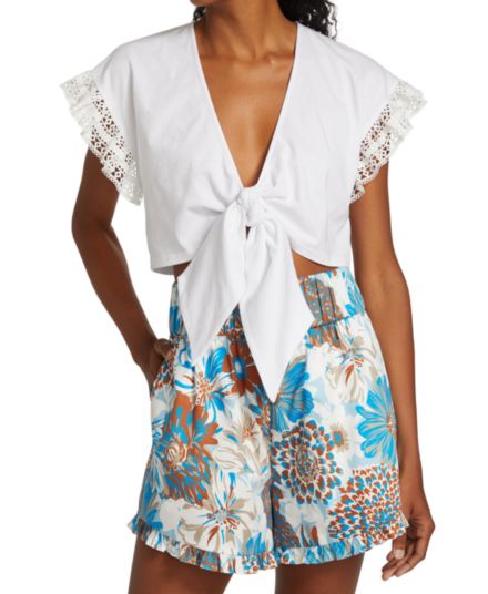Блузка с завязками на талии AMUR
