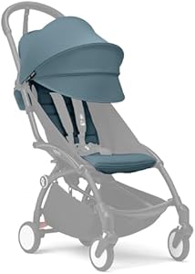 Stokke YOYO 6+ Color Pack, Air France Blue - Textiles Only: Seat Pad, Extendable Canopy & Zipped Back Pocket - Requires YOYO3 Frame (Sold Separately) Stokke