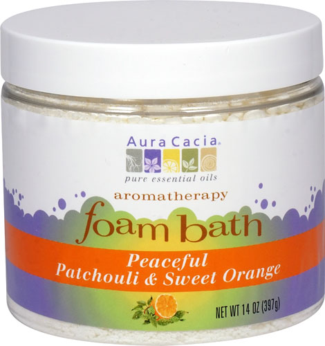 Aura Cacia Foam Bath Peaceful Patchouli and Sweet Orange -- 14 oz Aura Cacia