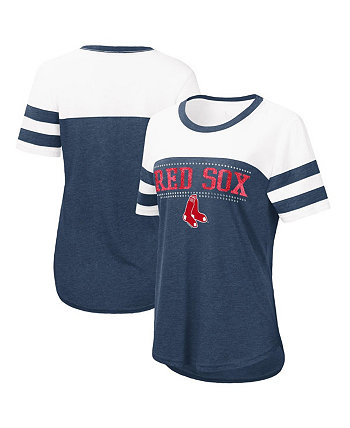 Женская темно-синяя белая футболка Boston Red Sox Setter Touch