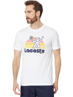 Short Sleeve Regular Fit Tee Shirt w/ Graphic On Front Lacoste