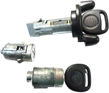 2001 GMC Sierra OEM Ignition Switch Lock Cylinder + 2 Front Door Lock Cylinder + 2 Logo Keys General Motors