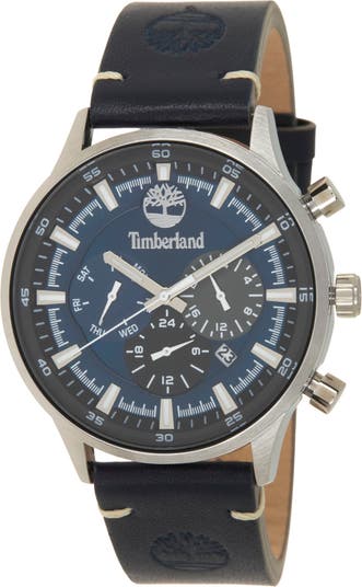 Мужские часы с многофункциональным кожаным ремешком, 40 мм Timberland