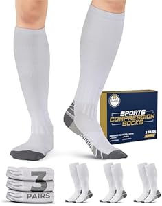 Pembrook 3 Pairs Compression Socks 20-30 mmHg - Compression Socks for Women and Men | Running, Athletic, Travel, Nurses Pembrook