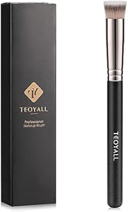 TEOYALL Angled Foundation Contour Brush, Synthetic Kabuki Brush for Concealing Blending Setting Buffing with Liquid (Жидкость), Cream and Powder (Порошок) Cosmetic (170S) TEOYALL