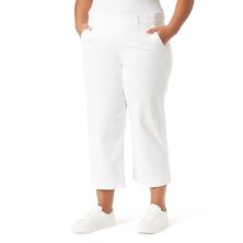 Большие размеры Gloria Vanderbilt Широкие укороченные брюки без застежки с эффектом формы Gloria Vanderbilt