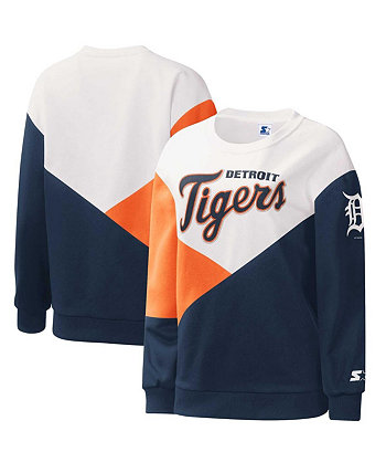 Женский белый, темно-синий пуловер с капюшоном Detroit Tigers Starter