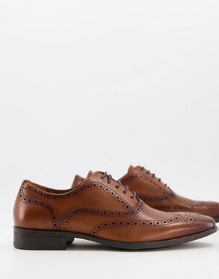 Office macro brogues in tan leather Office