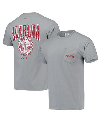 Мужская серая футболка Alabama Crimson Tide Vintage-Like Crest Arch Comfort Colours Tuskwear