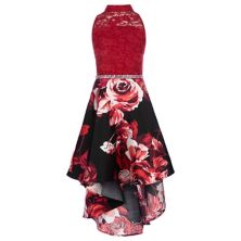 Платье High Low с кружевом и цветочным принтом Speechless для девочек 7–16 лет стандартного и большого размера Speechless