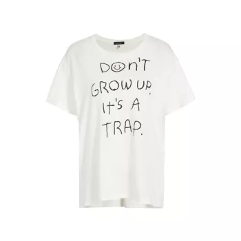 Хлопковая футболка с короткими рукавами Don't Grow Up R13
