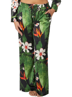 Широкие брюки из атласа-шармеза больших размеров с цветочным принтом Ralph Lauren
