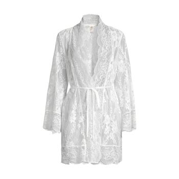 Collette Lace Wrap Robe Jonquil