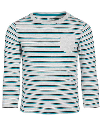 Полосатая футболка с карманами и длинными рукавами Little Boys, созданная для Macy's Epic Threads