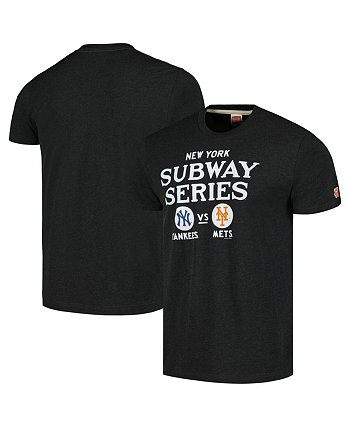 Мужская темно-серая футболка New York Yankees vs. New York Mets Subway Series Hyper Local Tri-Blend Homage