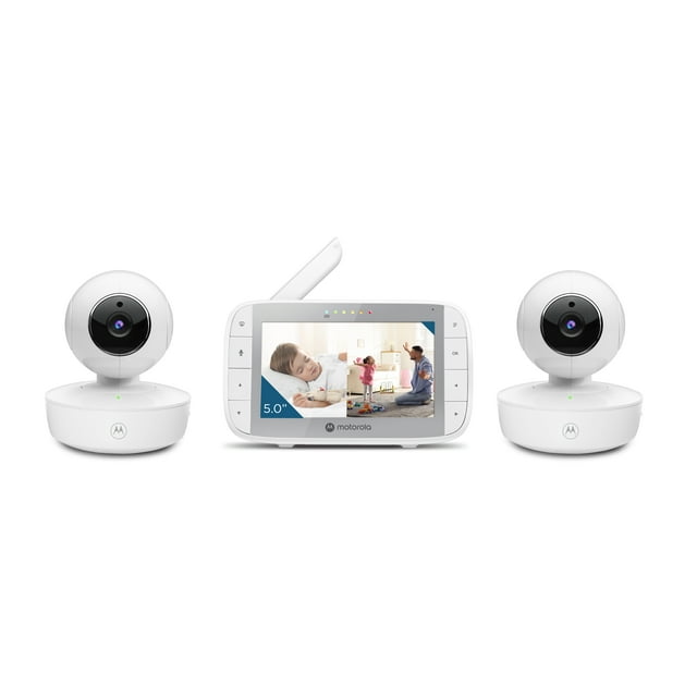 Motorola VM36XL-2 | 5" HD Video Baby Monitor with Motorized Pan, Tilt & Zoom Dual Cameras | 1000ft Range 2.4 GHz Wireless Motorola