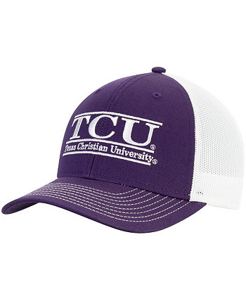 Men's The Purple Tcu Horned Frogs Benchmark Trucker Adjustable Snapback Hat Game
