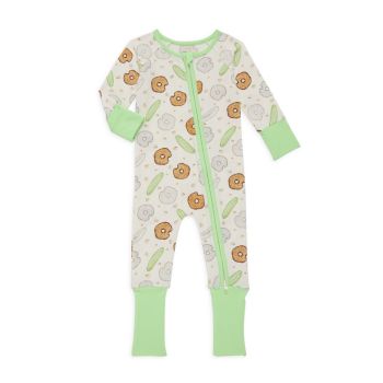 Baby's Pickle &amp; Bagle Double-Zip Coveralls PiccoliNY