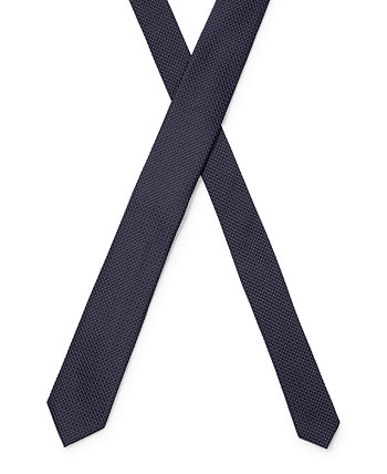 Мужской шелковый галстук ручной работы с микро-узором BOSS