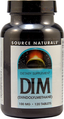 DIM Diindolylmethane -- 100 mg - 120 Tablets (Таблетки) Source Naturals