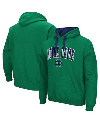 Мужской зеленый пуловер с капюшоном Notre Dame Fighting Irish Big and Tall Arch и Logo 2.0 Colosseum