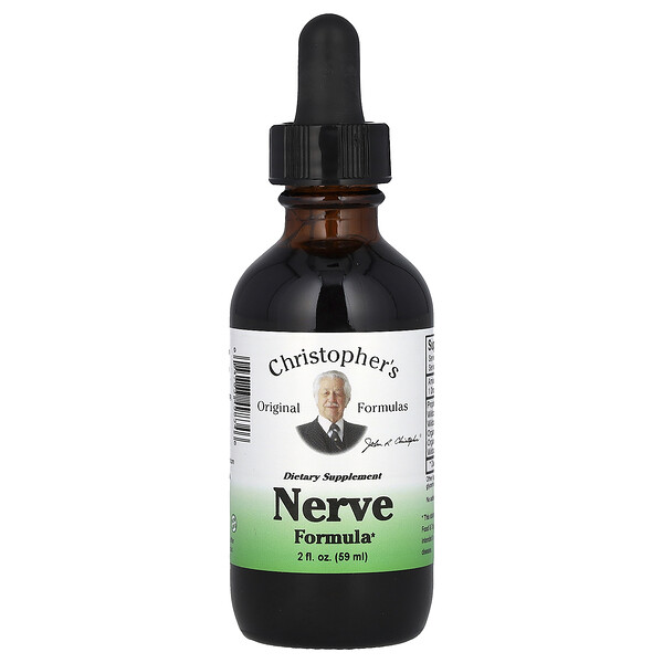 Nerve Formula, 2 fl oz (Жидкие унции) (59 ml) Christopher's