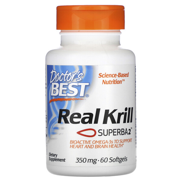 Real Krill, 350 мг, 60 капсул - Doctor's Best Doctor's Best