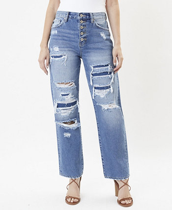 Женские джинсы-бойфренды в стиле 90-х с высокой посадкой Kancan