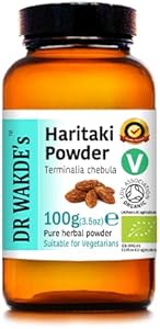 DR WAKDE'S Organic Haritaki Powder (Hirda | Terminalia chebula) - 100g (3.5oz) | Pure, Raw & Dried Powder | Ayurvedic Herb | Vegan | Nothing Added, Nothing Removed | Same Day Dispatch DR WAKDE’S Natural Health Care, London