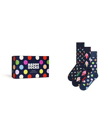 Подарочный набор из 3 носков Happy Socks