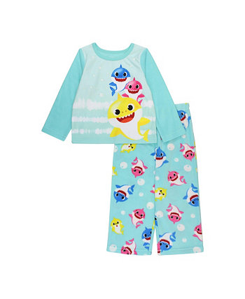 Топ и штаны для маленьких девочек, комплект из 2 предметов Baby Shark