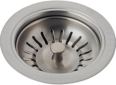 Delta Faucet 72010-AR Flange and Strainer Kitchen Sink, Arctic Stainless Delta