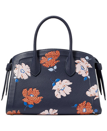 Маленькая кожаная сумка-портфель Knott Dotty с тиснением и цветочным принтом Kate Spade New York