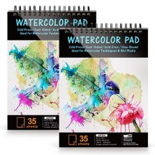 A4 Watercolor Paper Pad 2 Pack for Watercolor Painting and Wet Media AGPtEK