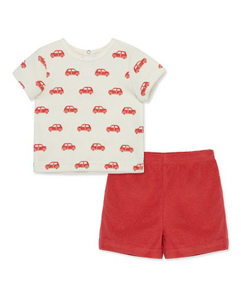 Baby Boys Red Cars Shorts Set Little Me