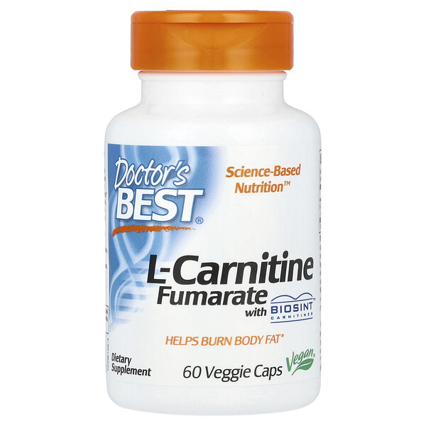 L-карнитина фумарат с карнитином Biosint, 855 мг, 60 растительных капсул Doctor's Best